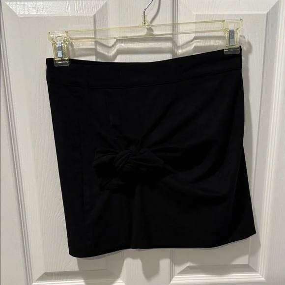 Zara Black Mini Skirt with tie detail - Picture 1 of 4